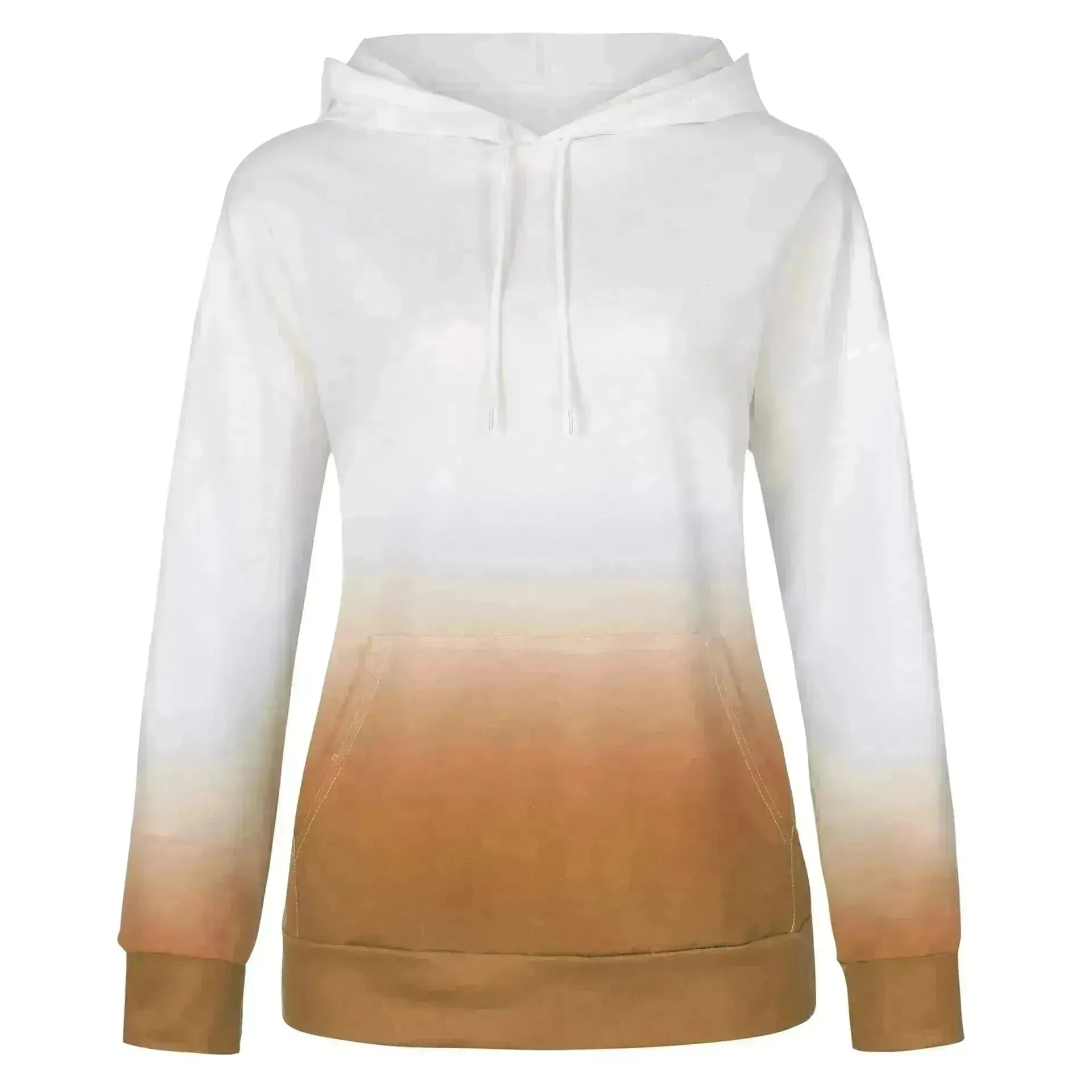 Women Tie-dye print hooded long sleeves