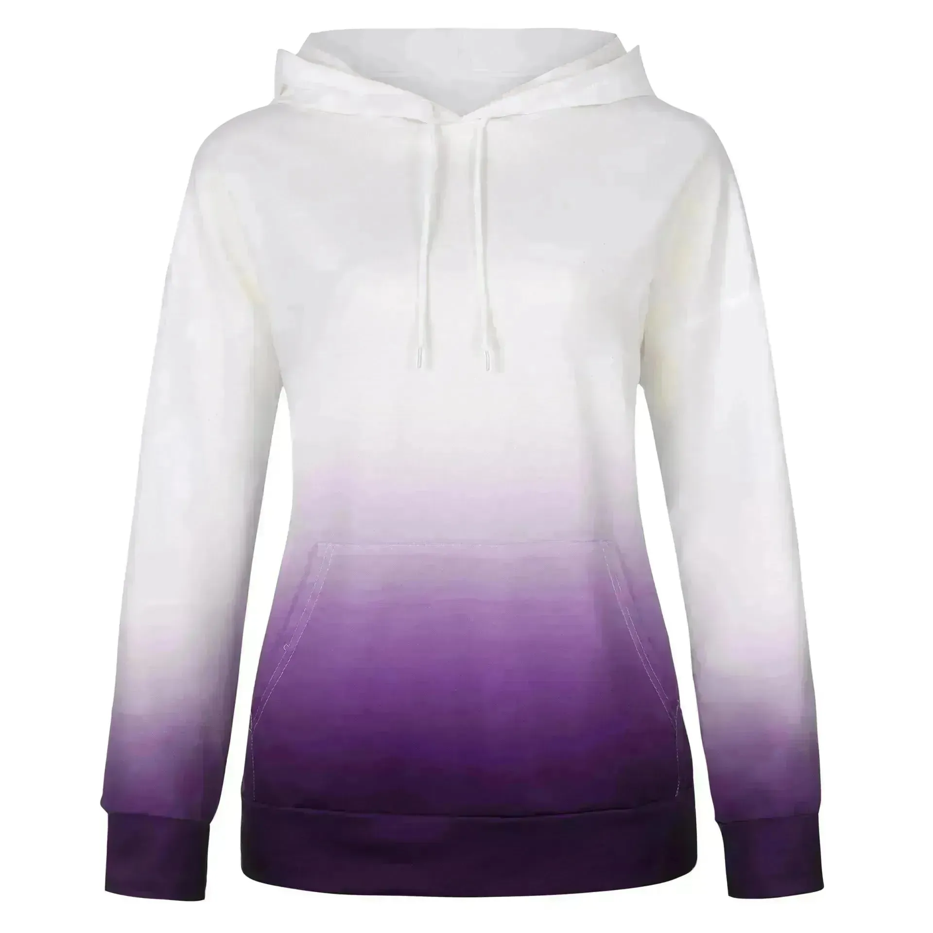 Women Tie-dye print hooded long sleeves