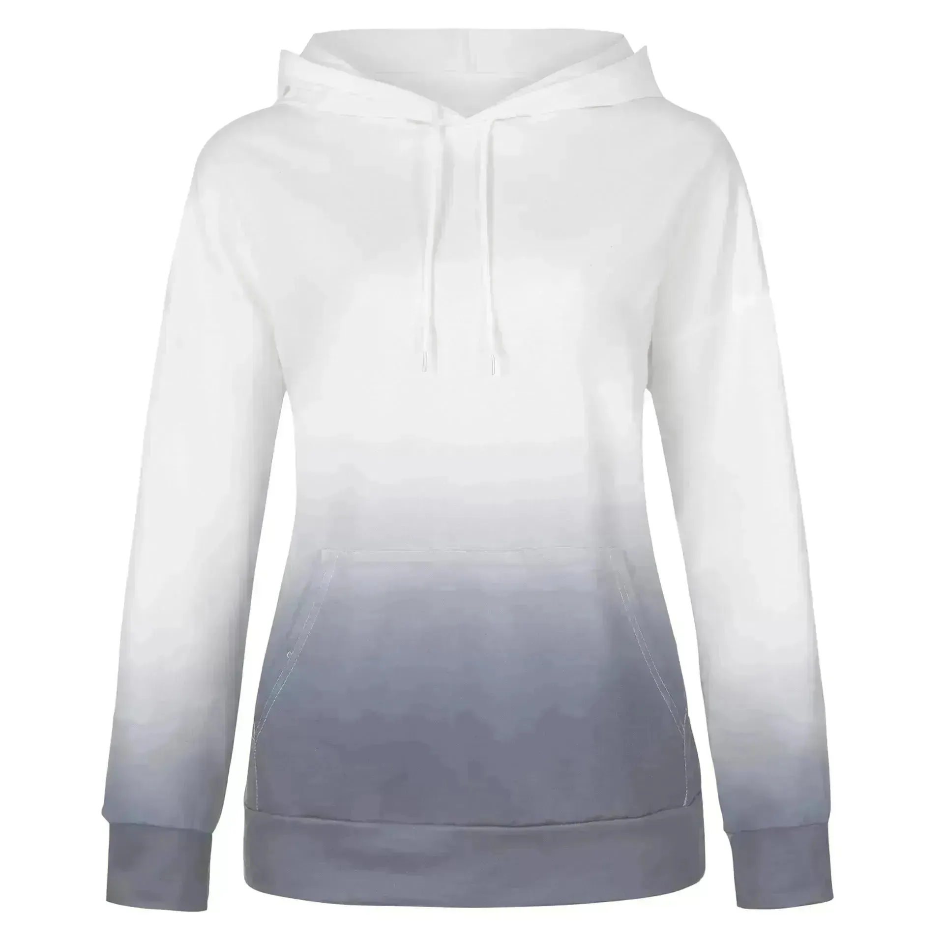 Women Tie-dye print hooded long sleeves