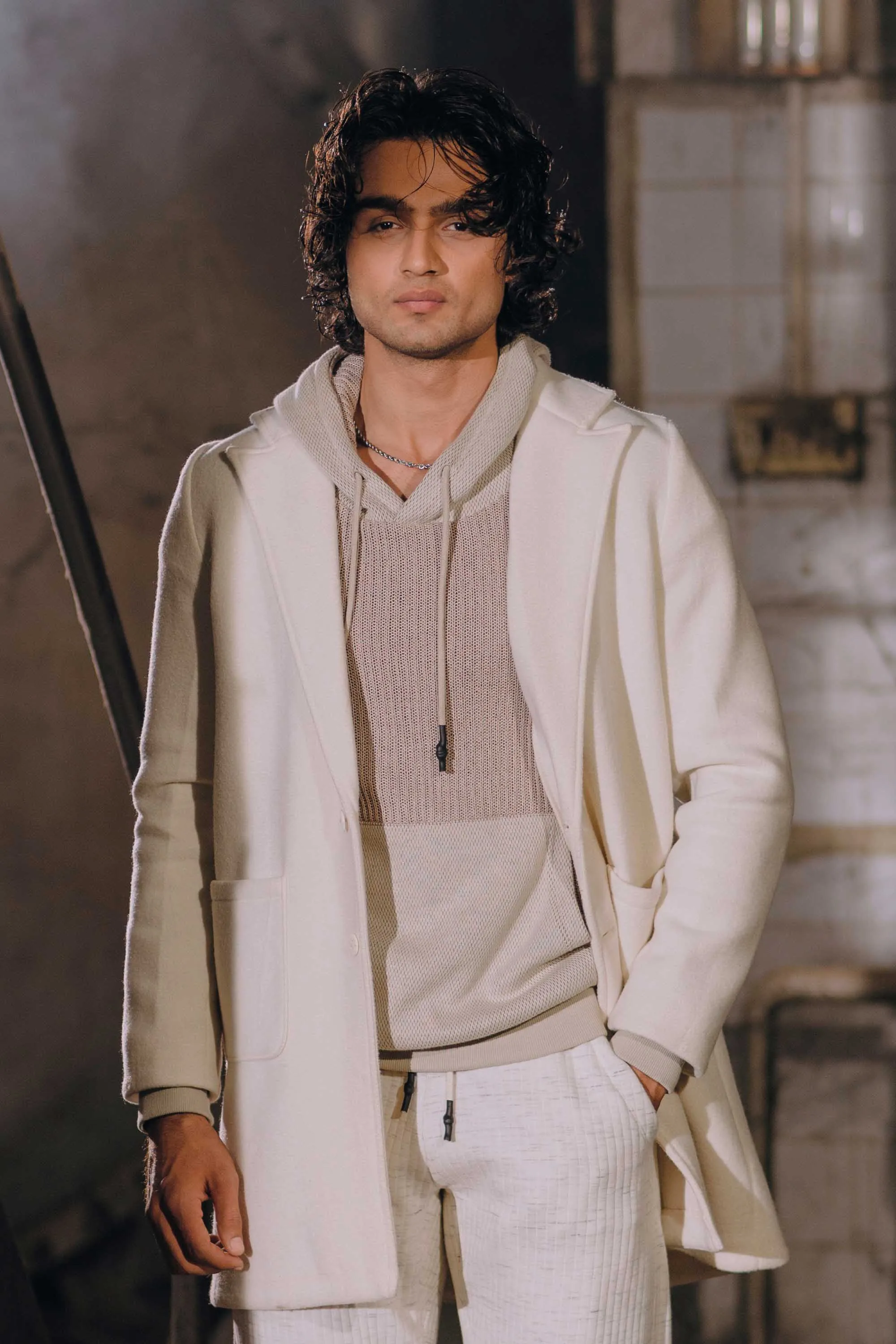 Wool- Neoprene Longcoat